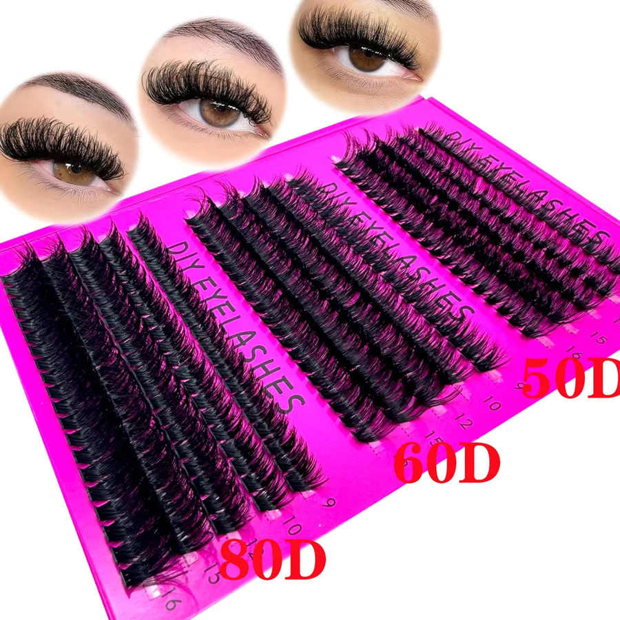 AMSDCN DIY 5D Wimperncluster, 15-reihig, gemischte Längen, Wispy - Bild 2