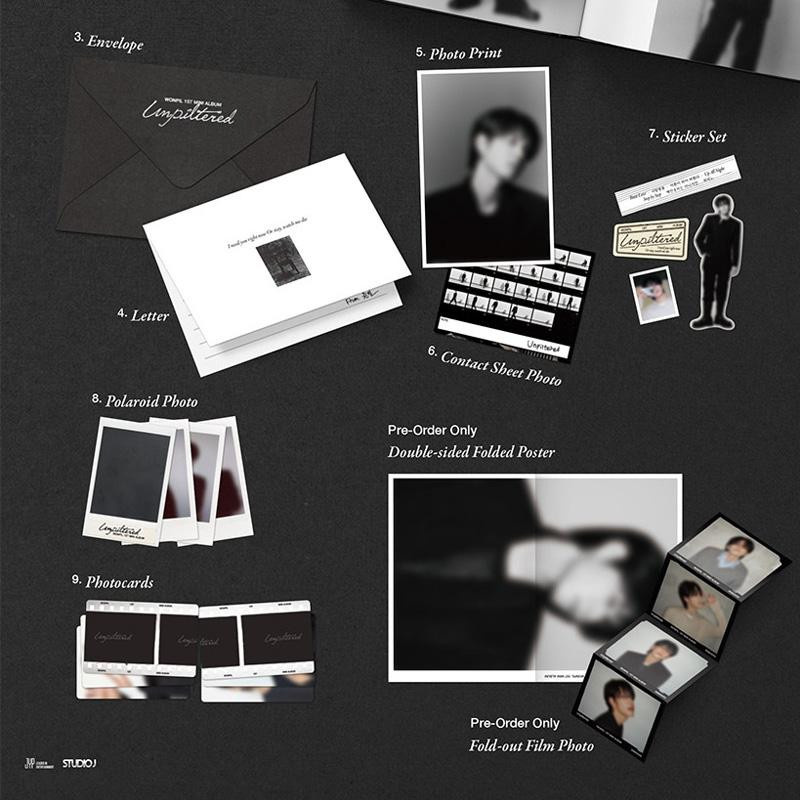 Ungefilterte Fotobuch-Version In Monochrome ver. (black) von WONPIL (DAY6), CD - Bild 4