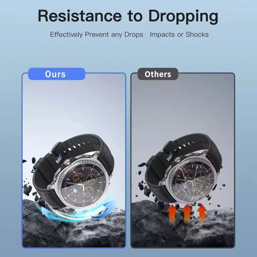 Samsung Displayschutzfolie aus gehärtetem Glas, Samsung Galaxy Watch 8 40 mm 44 mm/8 Classic 46 mm - Bild 5