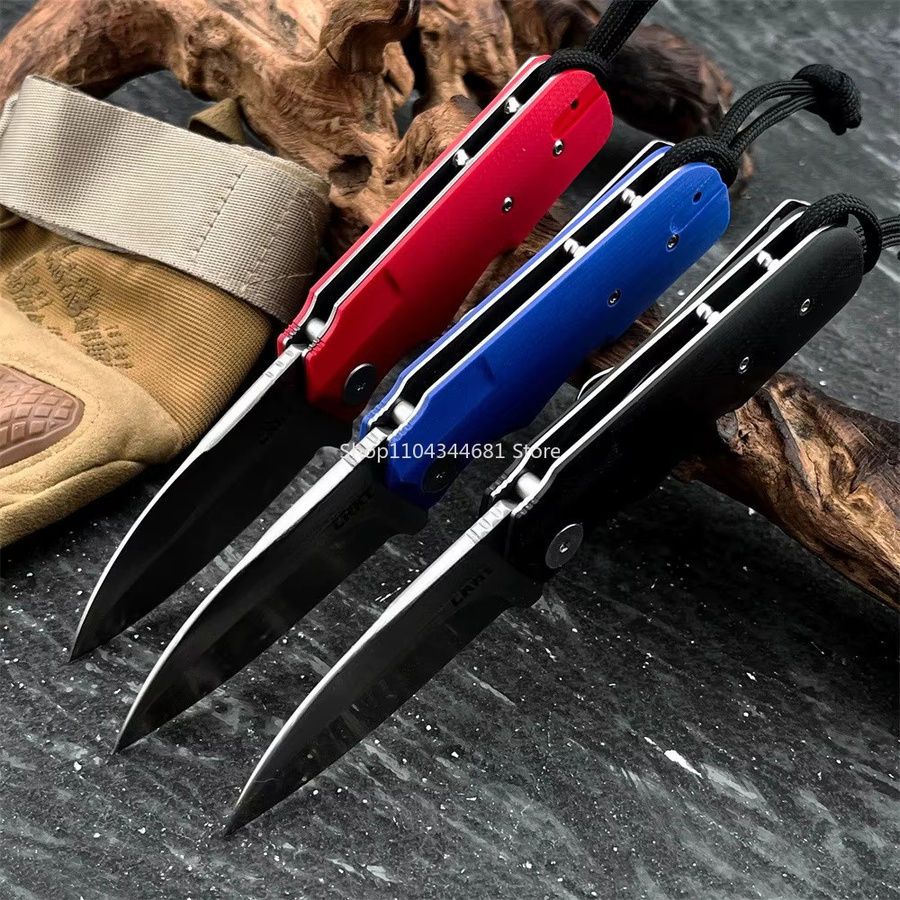 Mini Klappmesser mit 2,8 Zoll 8Cr13Mov Klinge und G10 Griff in Schwarz oder Mehrfarbig für EDC, Camping und Wandern - Bild 2