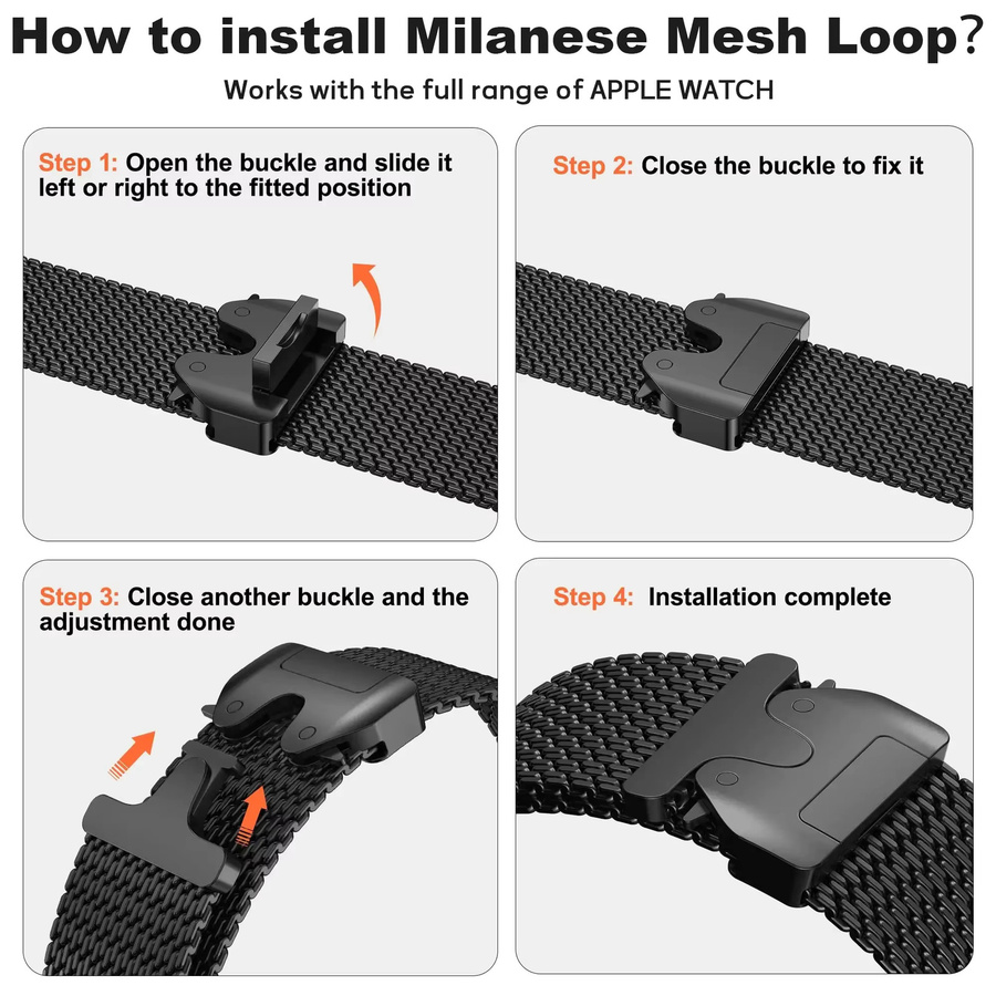 Titanarmband Milanese Loop, Unisex, für Apple Watch Ultra 2 49 mm 44 45 46 mm 40 41 mm - Bild 3
