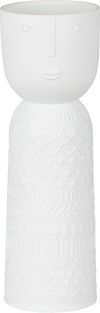 Dekorative Figur LUCIA in Weiß aus Porzellan und Keramik, moderne abstrakte Tischdekoration, Höhe: 18,0 cm - Bild 1