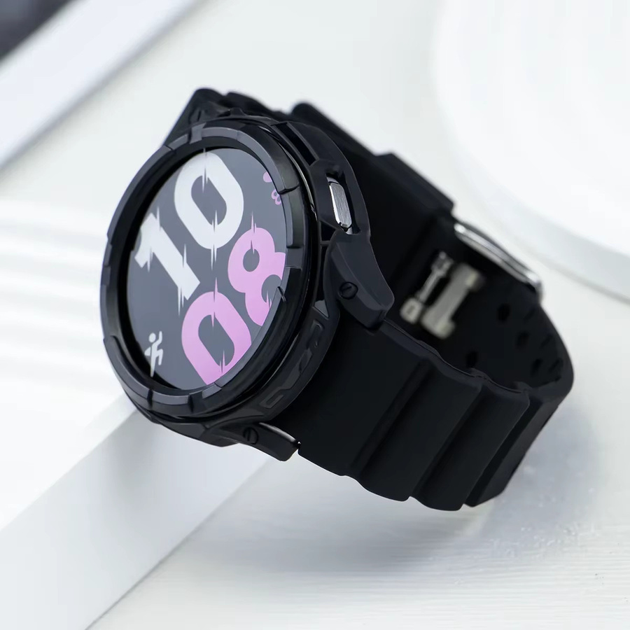 FancyWrist Silikonarmband + Hülle für Samsung Galaxy Watch 6 Classic, Schwarz, Unisex - Bild 4