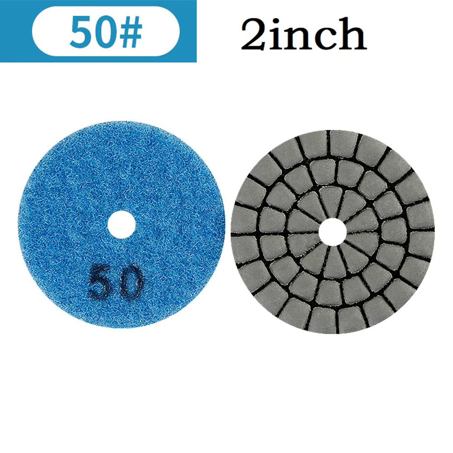 Vibratite Trocken Polierpad für Granit und Marmor, Schleifscheibe zum Polieren von Stein, Durchmesser: 50 mm - Bild 2