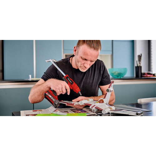 Einhell Power X-Change Akku-Heißklebepistole TE-CG 18 Li Solo in Rot/Schwarz für 11mm Klebesticks - Bild 2