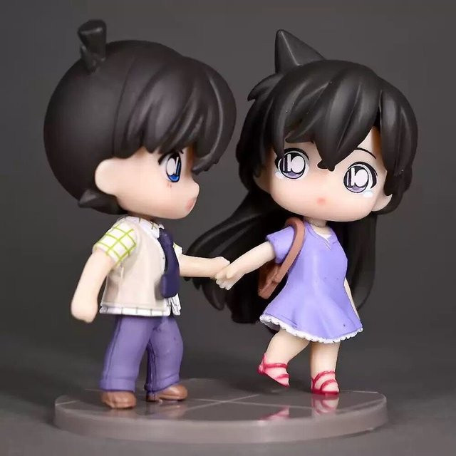 Bandai Detective Conan, Chibi Shinichi Kudo Ran Mori, Anime-Figur - Bild 1