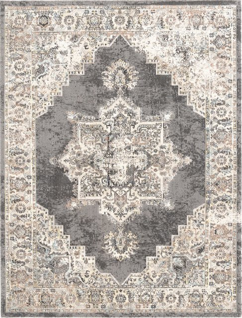 In- & Outdoor-Teppich Torino in Grau im Orientalischen Used-Look, B/T: 80 x 150 cm - Bild 1