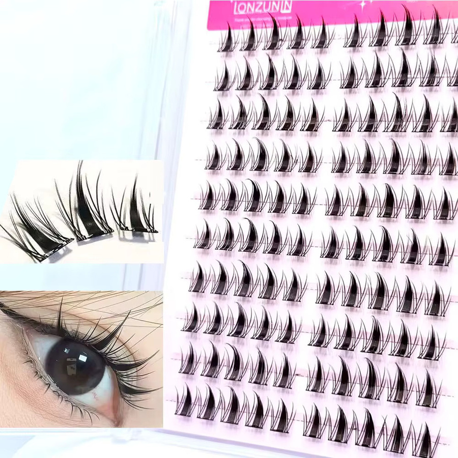 LONZUNIN Faux Nerz Wimpern, Black, Unisex - Bild 3