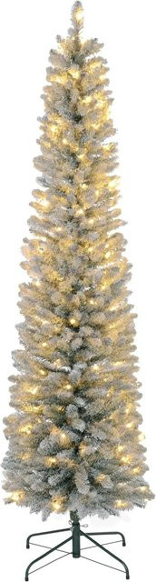 HOMCOM Künstlicher Weihnachtsbaum in Grün mit 180 warmweißen LEDs und 405 Astspitzen, Höhe: 210 cm - Bild 1