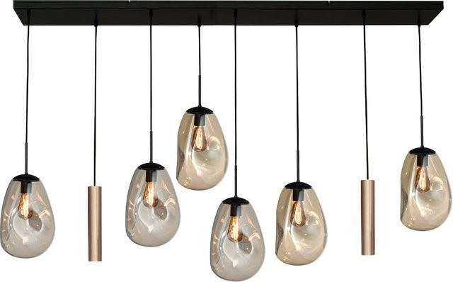 Masterlight Lava 6/2 Pendelleuchte 8-flammig in Gold mit Glas in Gold Fumé - Bild 1