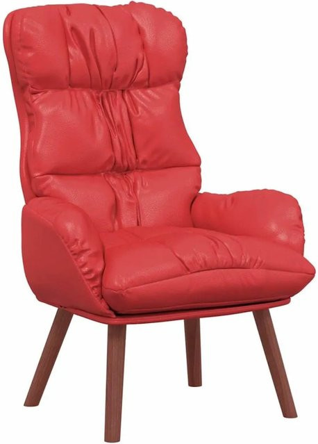vidaXL Relaxsessel Rot aus Kunstleder mit Armlehnen, B/T/H: 69 x 74 x 93 cm - Bild 1
