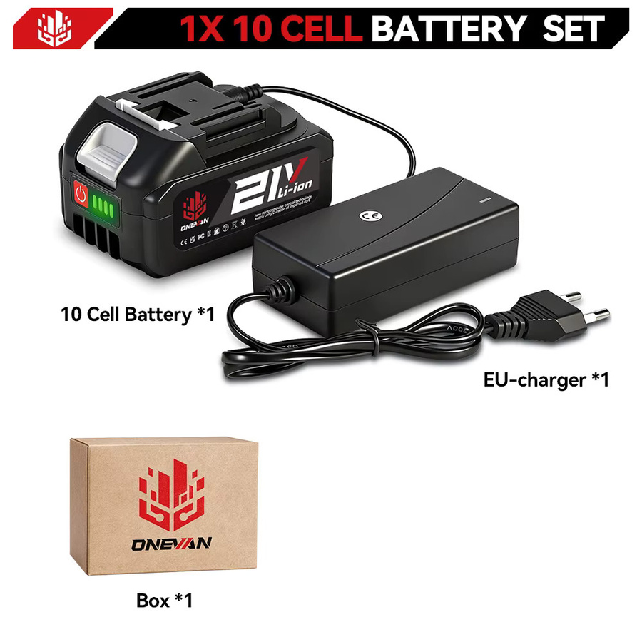 ONEVAN Lithium-Ionen-Akku 18V für Makita bürstenlose Akkuschrauber und Schlagschrauber, 15000mAh bis 22500mAh, Schwarz - Bild 5
