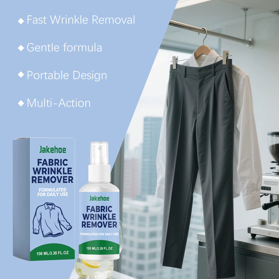 JAKEHOE Anti-Falten-Spray in Weiß für schnelles, dampffreies Bügeln und zur Entfernung von Falten sowie statischer Aufladung - Bild 3