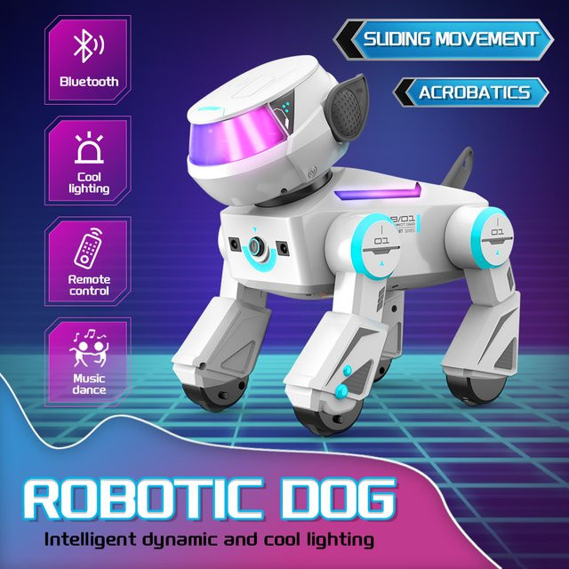 Kelaton Roboter-Hundespielzeug, Bluetooth-Musik, tanzender Stunt, elektronisches Roboter-Hundespielzeug - Bild 1