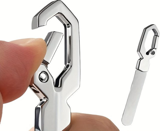 Ouriner Doppelseitige Nagelfeile mit Schlüsselanhänger-Haken, Silvery, Unisex - Bild 1