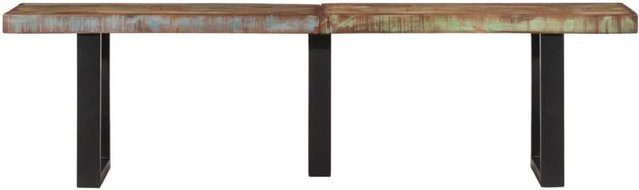 vidaXL Bank aus massivem Altholz und Stahl im Industrial Design, B/T/H: 160 x 35 x 45 cm, Braun/Schwarz - Bild 1