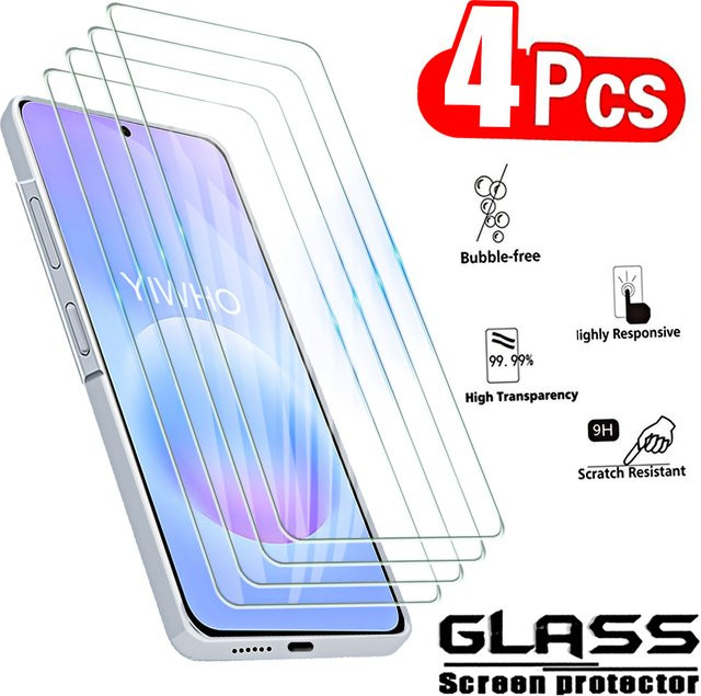 4er-Pack Displayschutz aus gehärtetem Glas für Samsung Galaxy A57 A37 A27 A17 A07 4G 5G, transparent - Bild 1