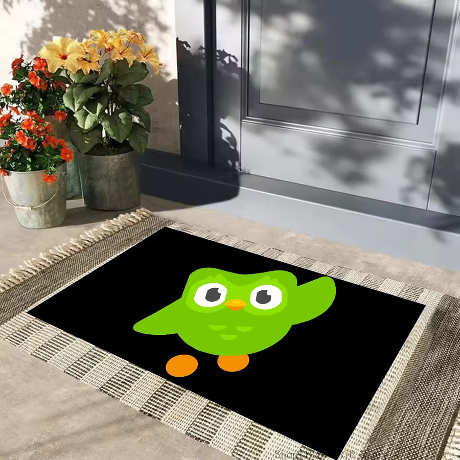 Saugfähige und rutschfeste Bodenmatte Duolingo Owl Duo für dein Zuhause oder Badezimmer - Bild 3