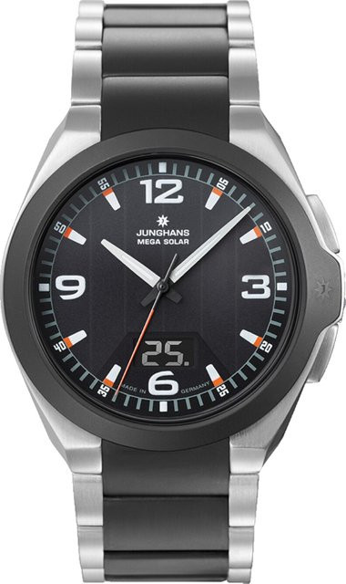 Junghans Herrenuhr Spektrum Mega Solar, Edelstahl, 42 mm, Schwarz - Bild 1