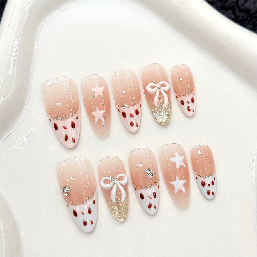 YADORNOS Künstliche Nägel, Rosa, Glänzend, 10 Stück - Bild 3