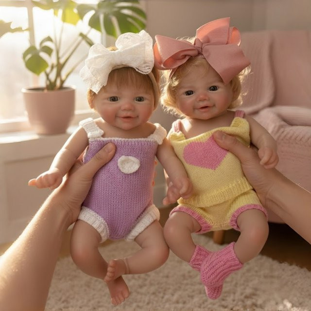 AnjoDoll Vivienne, Reborn-Puppe, Silikon, 13 Zoll - Bild 1