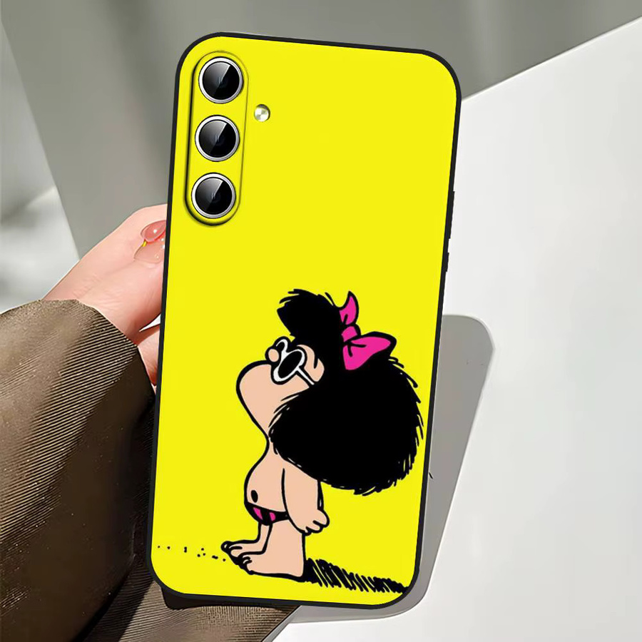 Gelbe Mafalda Handyhülle Softcover für Samsung Galaxy S21 S22 S23 S24 S25 S26 Ultra FE Plus 5G und A52S - Bild 4