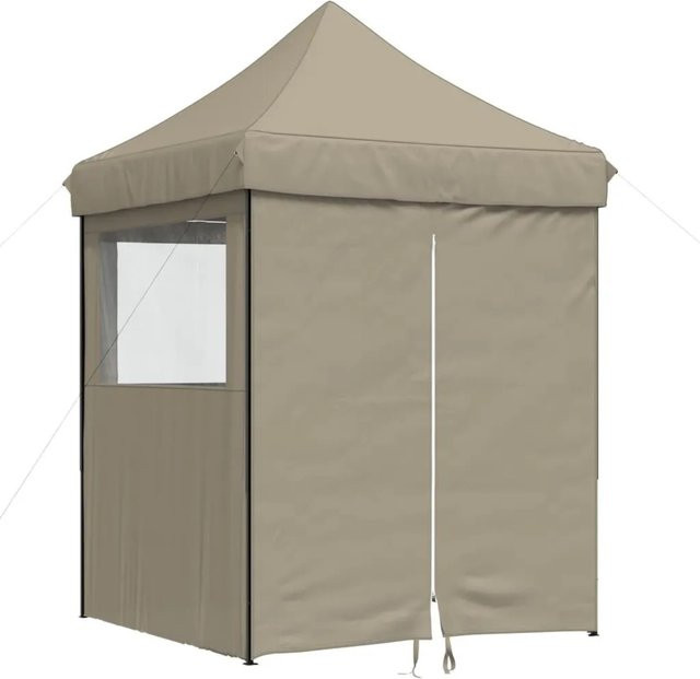 vidaXL Pop-Up Partyzelt mit 4 Seitenteilen in Taupe - Bild 1