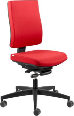 Steifensand Bürostuhl CETO CT1310 in Rot mit Synchronmechanik und Lordosenstütze ohne Armlehnen - Bild 1