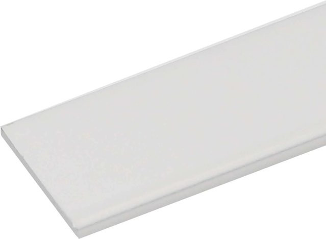 Arcansas Flachstange aus Aluminium in Weiß, pulverbeschichtet, 2 Stück, B/H/L: 20 x 2 x 1000 mm - Bild 1