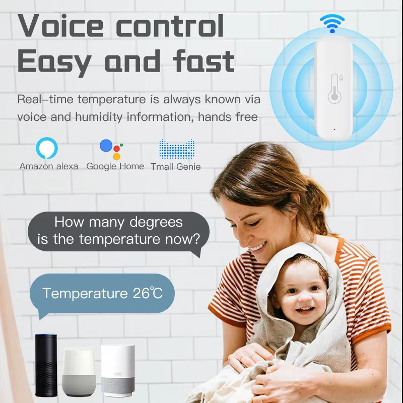 RightSitu Temperatur- und Feuchtigkeitssensor mit Tuya WiFi und Zigbee 3.0, weiß, Smart Home Steuerung via SmartLife App, Alexa und Yandex - Bild 3
