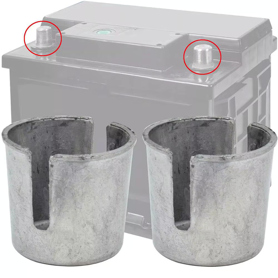 Batterie Terminal Adapter Konverter für positive und negative Batteriepole in Silber - Bild 6