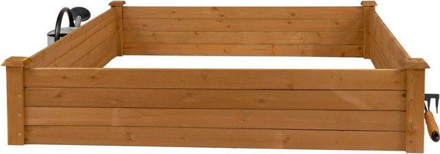 needs&wants Hochbeet Growy2 aus Holz in Braun, B/T/H: 120 x 120 x 26,5 cm - Bild 1