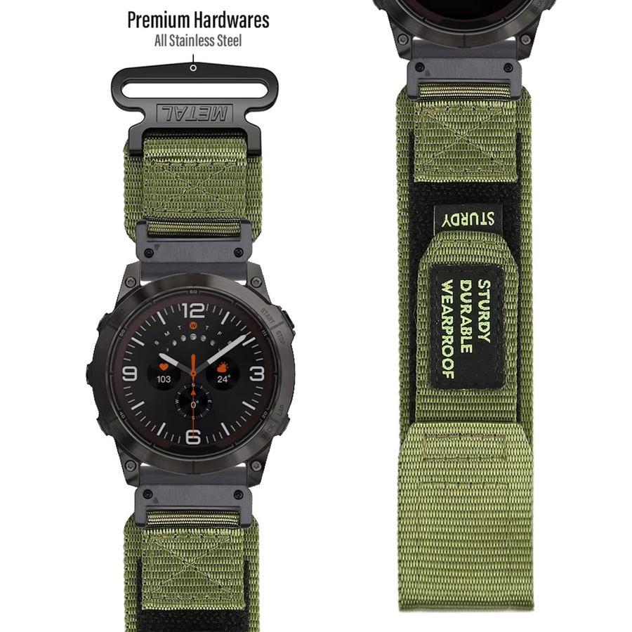 Garmin Uhrenarmband Nylon, Schwarz, Unisex - Bild 3