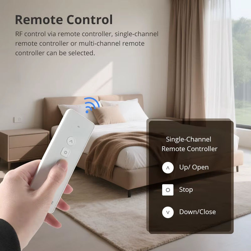 Zemismart WiFi Smart Vorhangmotor elektrische Vorhangschiene mit RF-Fernbedienung in Weiß, kompatibel mit Tuya Alexa Echo und Yandex Alice Sprachsteuerung - Bild 3