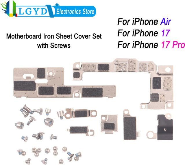 Haweel Reparatur-Set für Motherboard-Eisenblechabdeckung mit Schrauben für iPhone Air, iPhone 17 und iPhone 17 Pro, Farbe: Silber - Bild 1