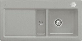Villeroy & Boch Spüle Subway 60 rechts mit Ablaufgarnitur und Exzenter in Fossil C-plus - Bild 1