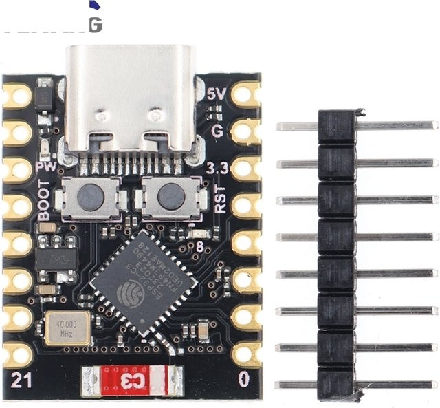 ESP32-C3 SuperMini Entwicklungsboard mit WiFi und Bluetooth in Schwarz - Bild 1