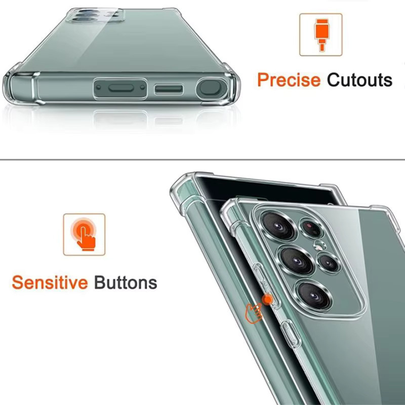 Stoßfeste transparente Schutzhülle für Samsung Galaxy S25 S24 S23 S22 S21 Plus Ultra sowie A56 A55 A54 A53 A52 A36 A34 A33 A32 A14 A13 - Bild 4
