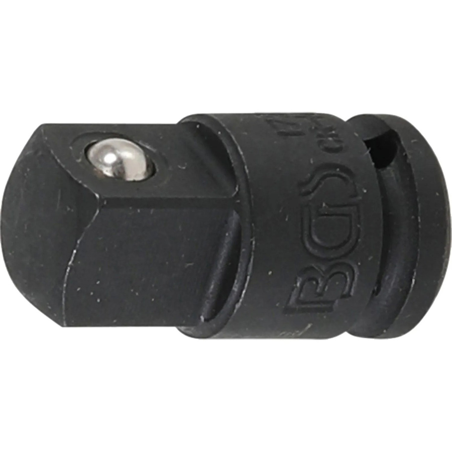 BGS Kraft-Steckschlüssel-Adapter Innenvierkant 6,3 mm (1/4 Zoll) auf Außenvierkant 10 mm (3/8 Zoll) in Schwarz - Bild 2