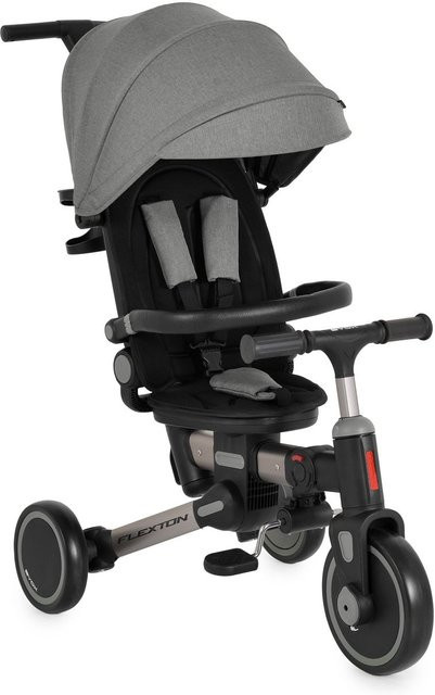 Byox Flexton 5 in 1 Dreirad Laufrad faltbar grau mit EVA-Reifen - Bild 1