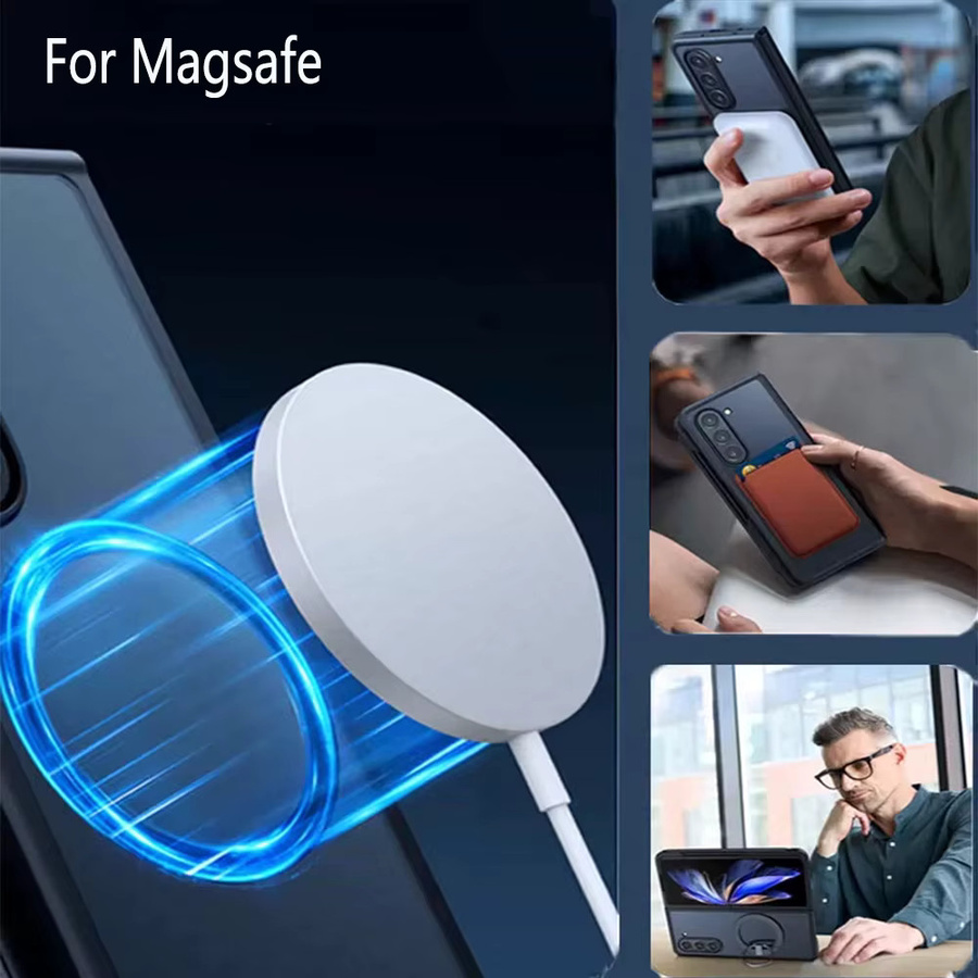 Magnetische Macaron Schutzhülle für Samsung Galaxy S24 S23 FE S22 Ultra Plus in Transparent oder Schwarz mit MagSafe Kompatibilität aus Silikon und Acryl - Bild 2