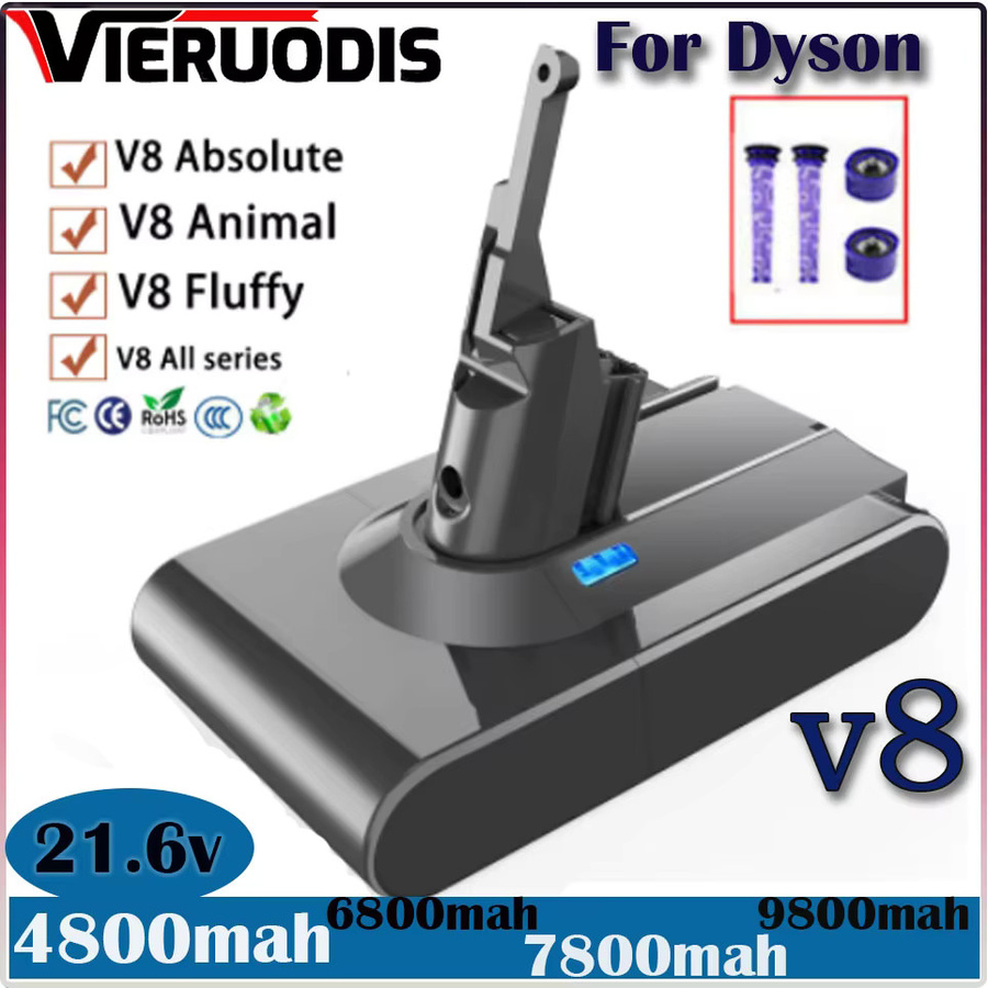 Dyson V8 Absolute Ersatzakku Lithium-Ionen-Akku mit 6800 mAh und 21,6 V für Handstaubsauger - Bild 4