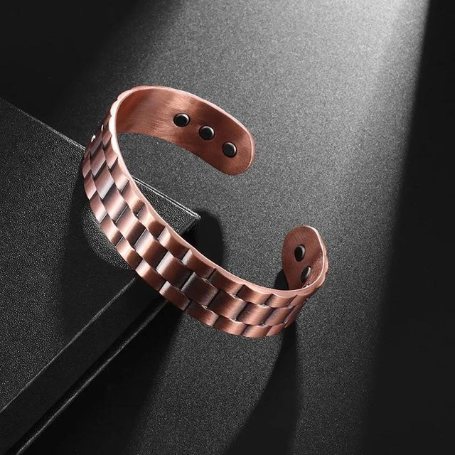 Rui Di Manschettenarmband, Messing, Antik Kupferbeschichtet, Schwarz, Unisex - Bild 1