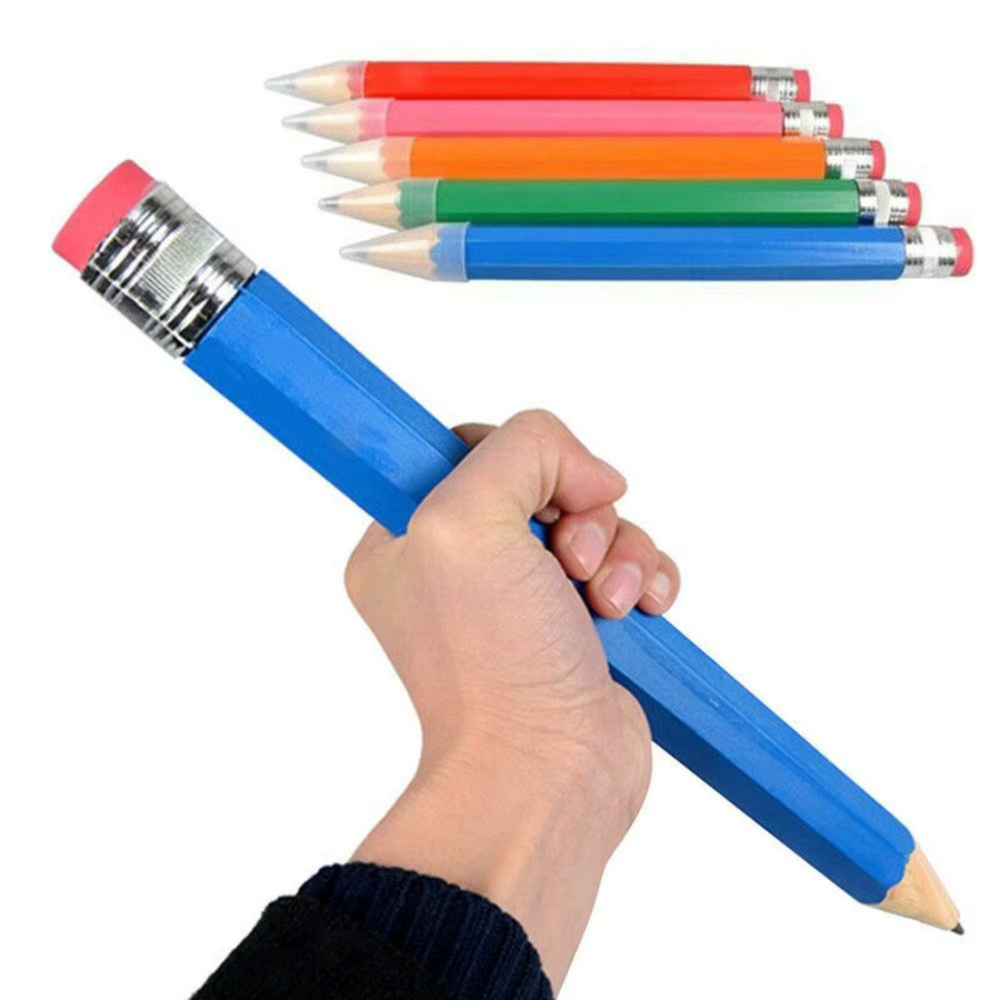 Riesiger Holzstift mit Radiergummi und Graphit in Mehrfarbig, Höhe: 35 cm - Bild 3