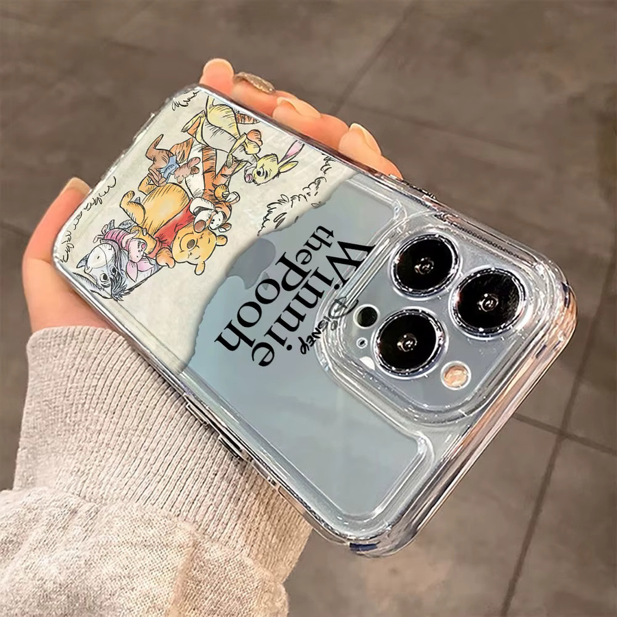 Disney Winnie Puuh Handyhülle aus weichem TPU für iPhone 17 16 15 14 13 12 11 Pro Max und weitere Modelle, Transparent - Bild 2