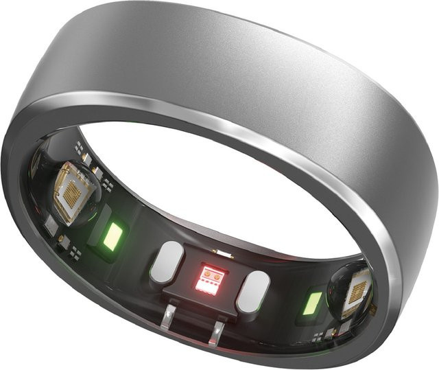 RingConn Smart Ring in Moonlit Silver mit Schlafüberwachung und Blutsauerstoffmessung, Größe 12 - Bild 1