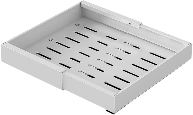 Garvee Ausziehbarer Schrank-Organizer Schwerlast-Schublade als verstellbares Aufbewahrungsregal ohne Bohren in Weiß Breite: 32-52 cm, Tiefe: 42 cm, Höhe: 7,5 cm - Bild 2