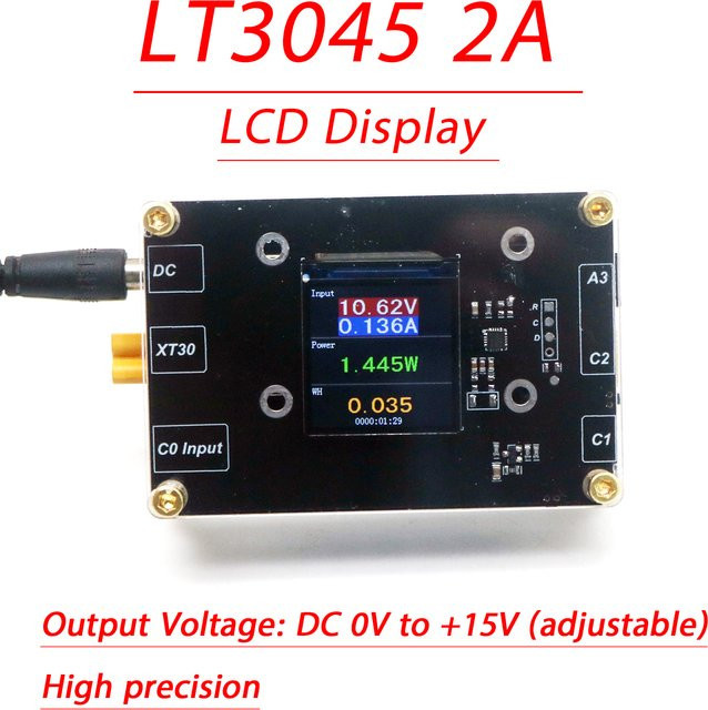 Dykbcells 4er Set LT3045 Linearregler-Leistungsmodule mit LCD-Display, hochpräzise 0V-15V einstellbar, Schwarz - Bild 1