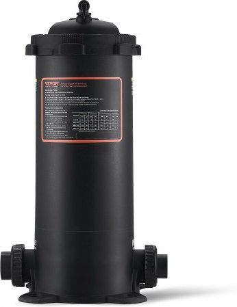 VEVOR Kartuschen-Poolfilter für Einbau- und oberirdische Pools sowie Whirlpools und Spas, Schwarz, B/T/H: 38 x 38 x 71 cm - Bild 1