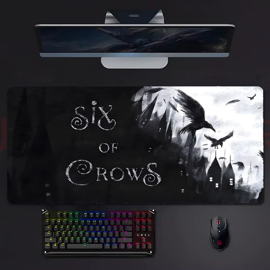 Novel Adventure S-Six of Crows Gaming-Mauspad in Schwarz mit LockEdge und verdickter PC-Schreibtischunterlage - Bild 4